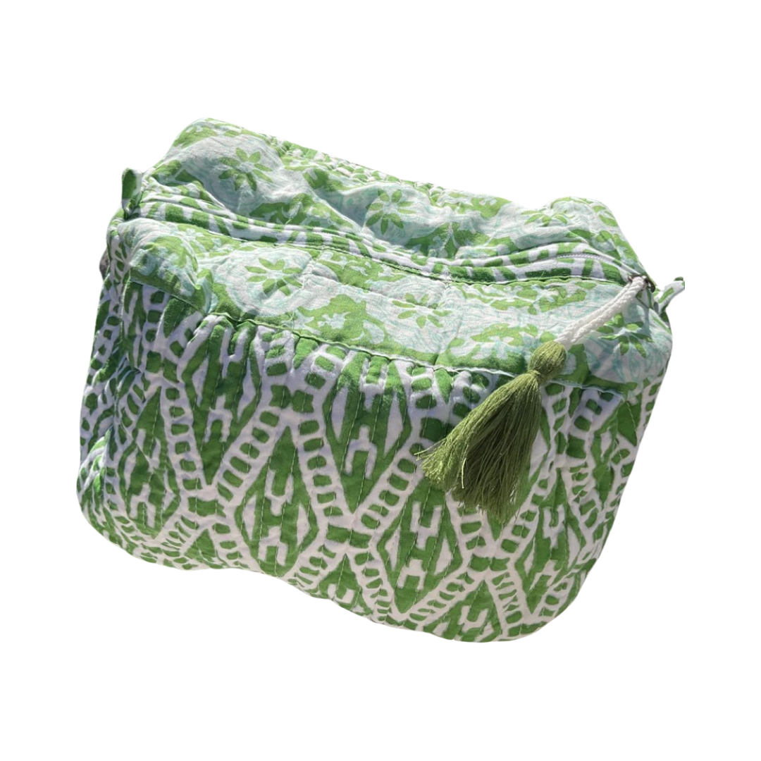 Cosmetic Bag- Graphic Green