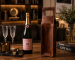 Load image into Gallery viewer, Leather Bottle Carrier Tote Bag
