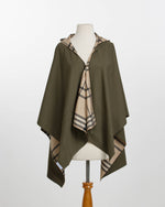 Load image into Gallery viewer, Olive &amp; Plaid Water-Repellent, Reversible RAINRAP
