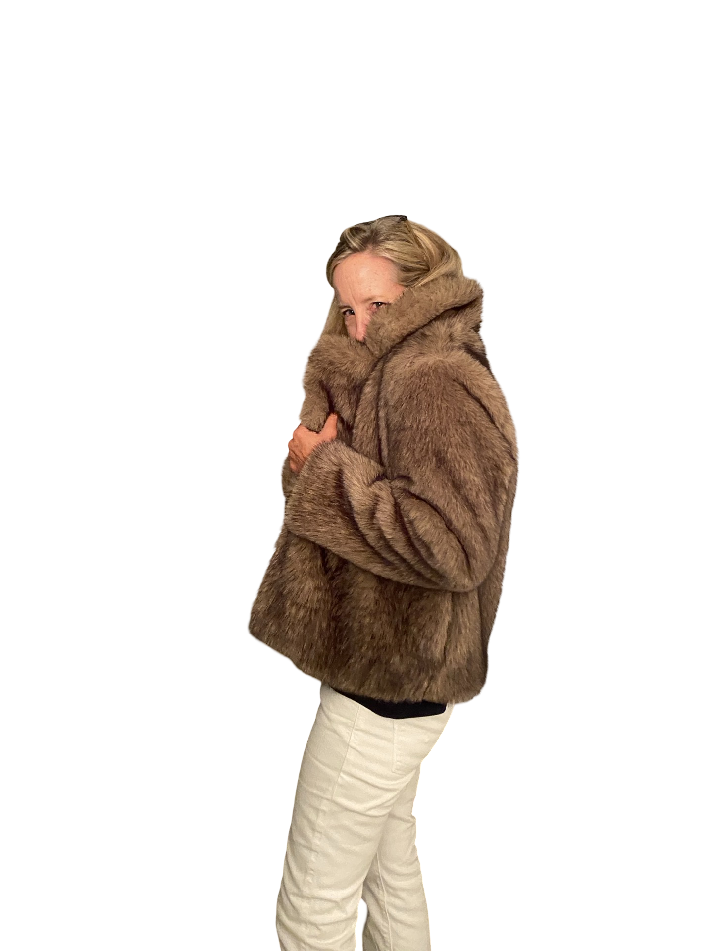 Faux Fur Coat with collar