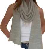 Load image into Gallery viewer, Alpaca Fringe Hand Knit Scarf
