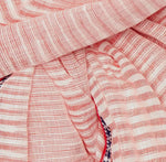 Load image into Gallery viewer, Red and White Stripe scarf/ sarong
