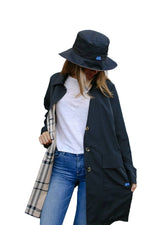 Load image into Gallery viewer, Black &amp; Camel Water-Repellent, Reversible Trench Coat
