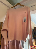 Load image into Gallery viewer, Bat Sleeve Sweater with scoop neck
