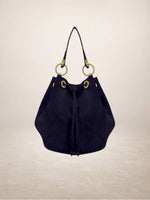 Load image into Gallery viewer, Suede leather bucket bag
