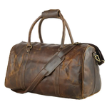 Load image into Gallery viewer, Large Duffel Luggage leather Travel Bag Duffel bag Gym Bag Airplane cabin Approved Carry On Overnight Leather Weekender Mens Duffle Bag For Men and Women 20 inch
