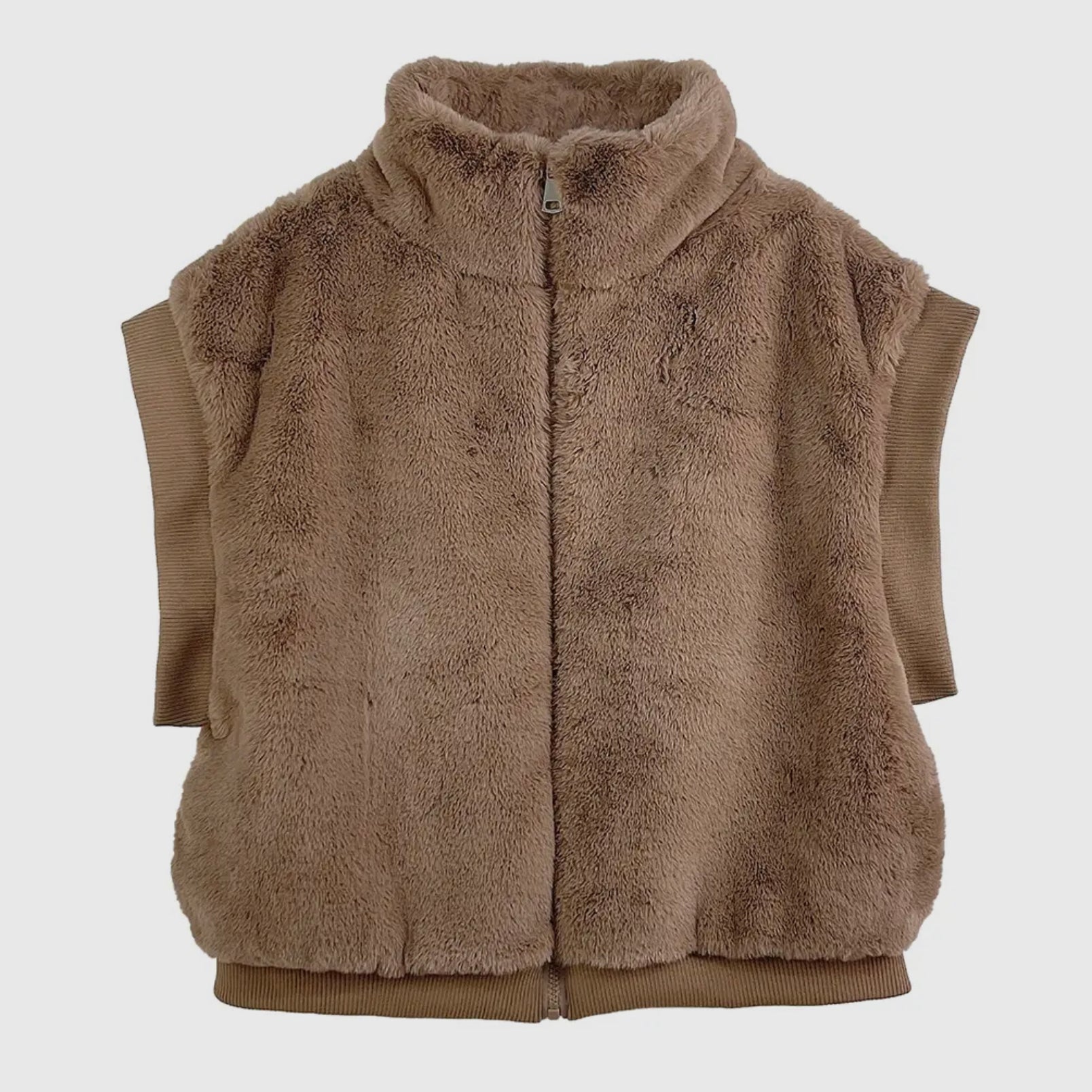 Boxy Faux Fur Vest