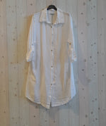 Load image into Gallery viewer, Atrani long collared linen dress with buttons
