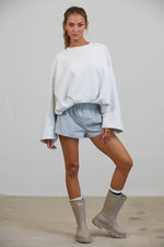Load image into Gallery viewer, Blouson Cropped Pullover Sweatshirt
