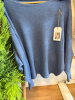 Load image into Gallery viewer, Bat Sleeve Sweater with scoop neck
