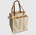 Load image into Gallery viewer, Canvas Market bag/ beach bag in off white- smaller size
