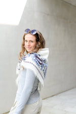 Load image into Gallery viewer, Cashmere Bandana Paisley-cs Big in Champagne
