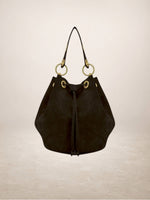 Load image into Gallery viewer, Suede leather bucket bag
