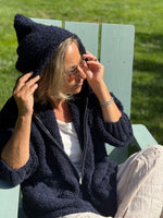 Load image into Gallery viewer, Boucle Zip Hoodie with ribbed trim
