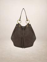 Load image into Gallery viewer, Suede leather bucket bag
