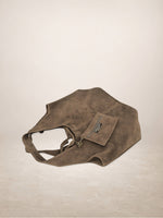 Load image into Gallery viewer, Suede leather hobo bag
