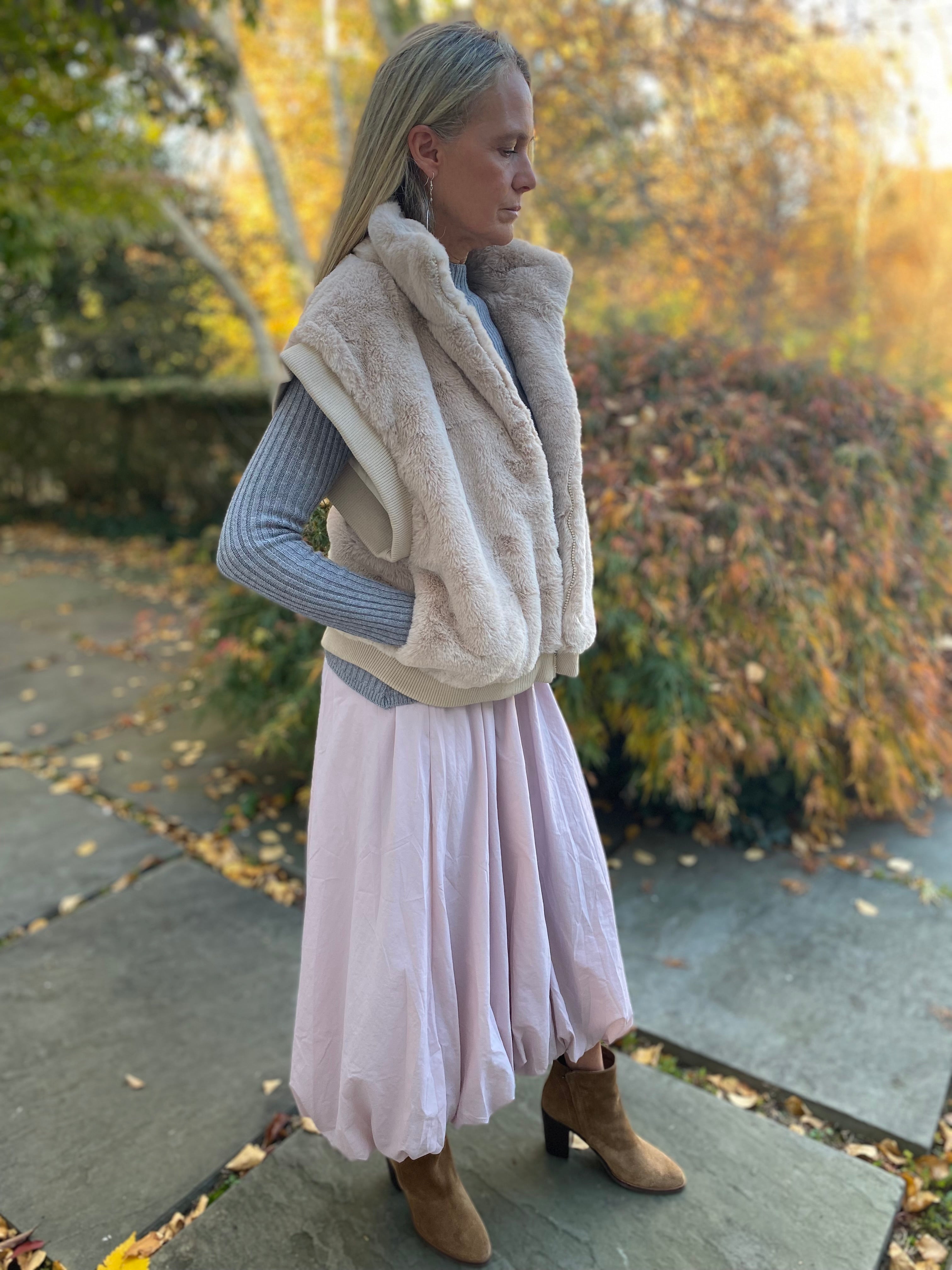 Boxy Faux Fur Vest