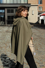 Load image into Gallery viewer, Olive &amp; Plaid Water-Repellent, Reversible RAINRAP

