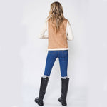 Load image into Gallery viewer, Suede Sherpa Outlined Vest
