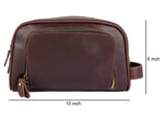Load image into Gallery viewer, TUZECH Handmade Buffalo Genuine Leather Toiletry Bag Dopp Kit Shaving And Grooming Kit For Travel - Gift For Men Women - Hanging Zippered Makeup Bathroom Cosmetic Pouch
