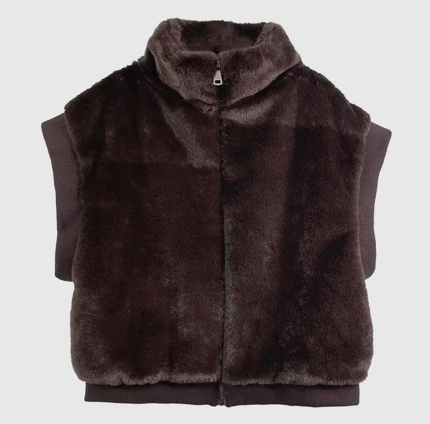 Boxy Faux Fur Vest