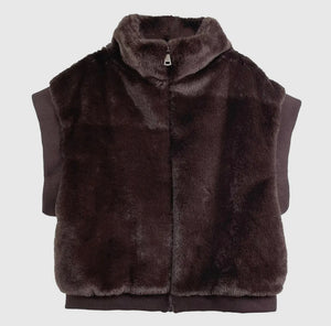 Boxy Faux Fur Vest