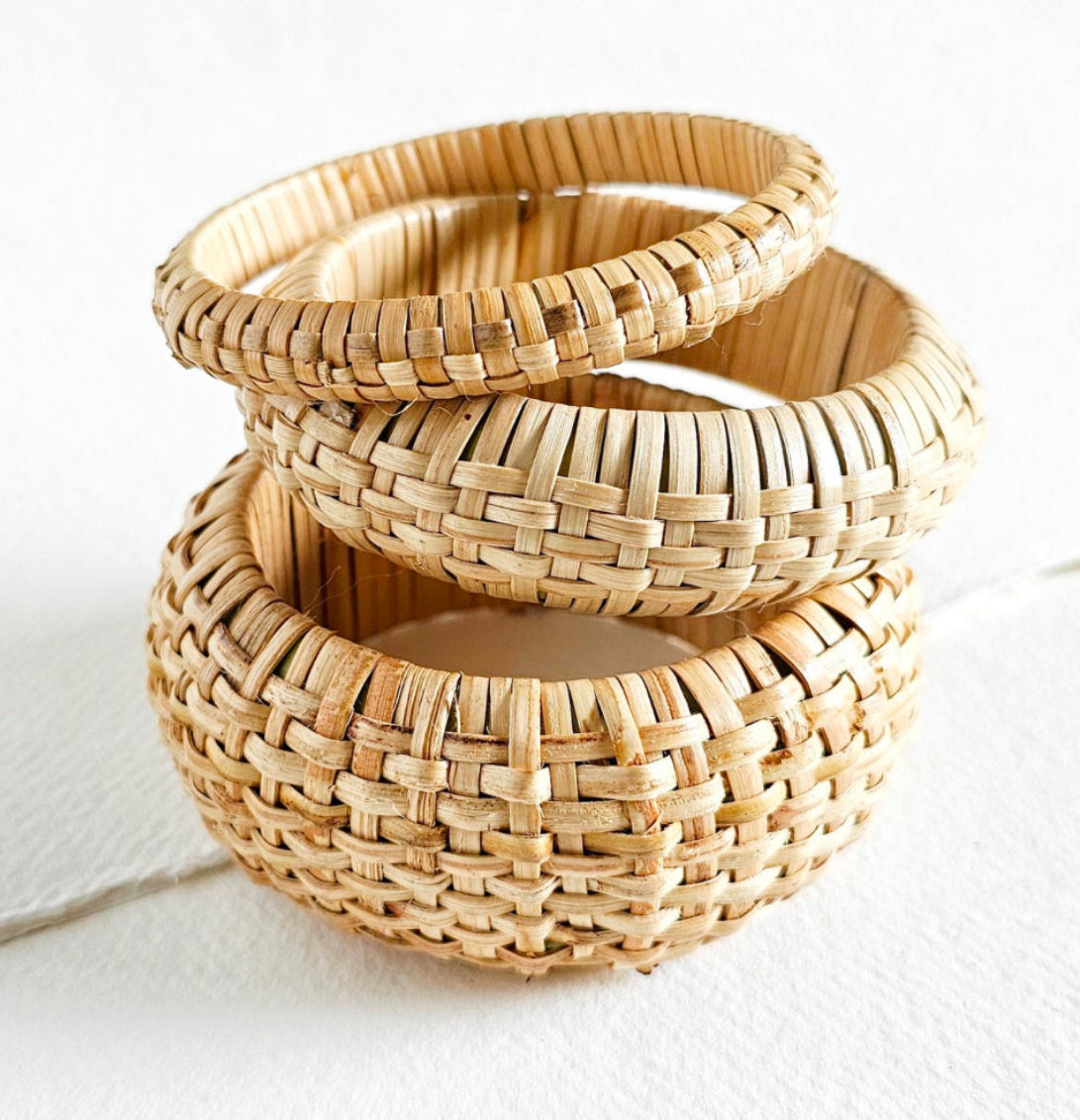 Large basket weave bangle