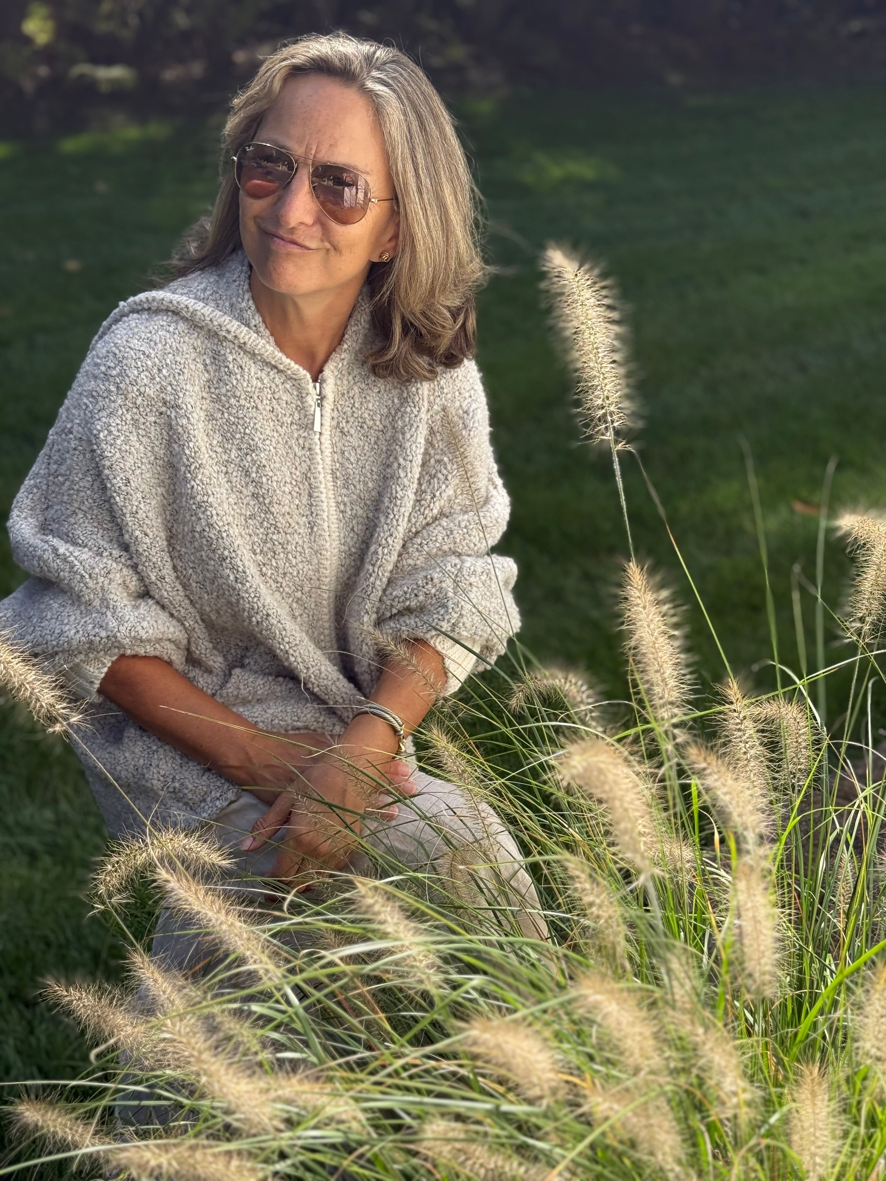 Boucle Zip Hoodie with ribbed trim