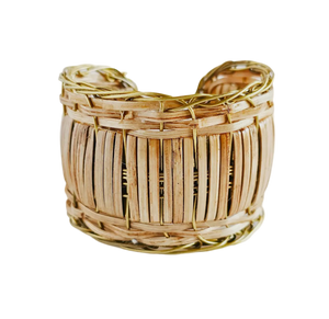 The REED rattan straw cuff