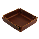 Load image into Gallery viewer, Tuzech Leather Catchall Change Keys Coins Jewels Box Tray Big Storage Handmade best for gift
