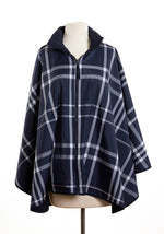 Load image into Gallery viewer, Navy&amp;Navy Plaid Water-Repellent, Zippered SPORTYRAP
