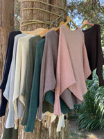 Load image into Gallery viewer, Bat Sleeve Sweater with scoop neck
