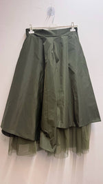 Load image into Gallery viewer, Asymmetric layered midi skirt
