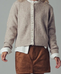 Ribbon Beige Cardigan