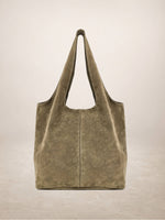 Load image into Gallery viewer, Suede leather hobo bag
