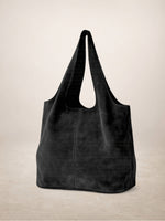 Load image into Gallery viewer, Suede leather hobo bag
