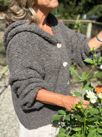 Load image into Gallery viewer, Boucle Hooded Cardigan
