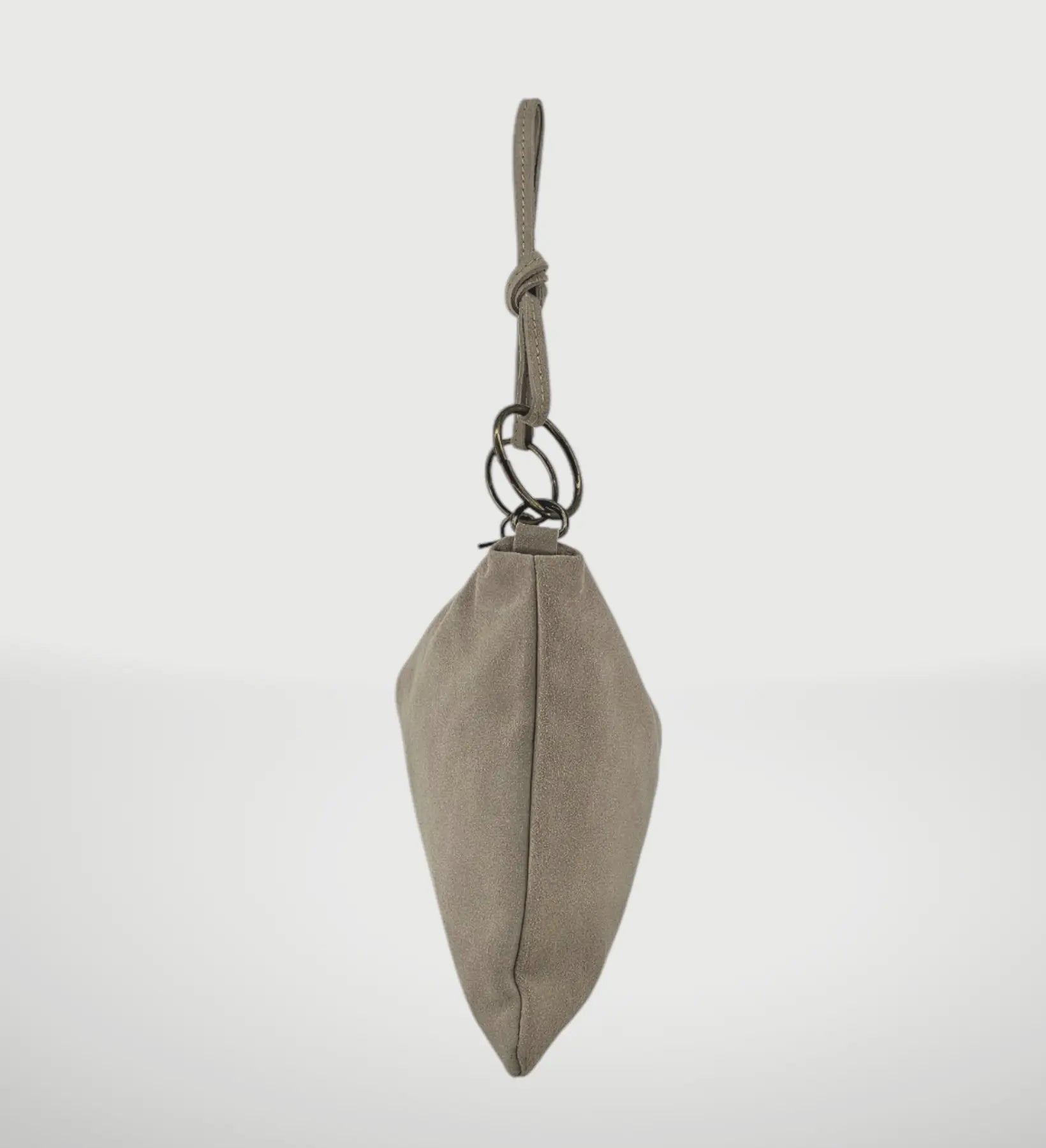 Ring suede purse