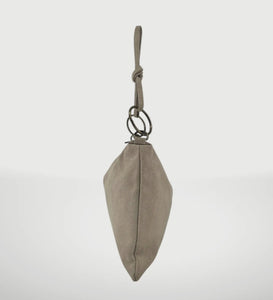 Ring suede purse