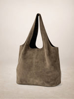 Load image into Gallery viewer, Suede leather hobo bag
