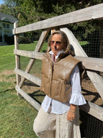 Load image into Gallery viewer, Faux Leather Short Puffy Vest
