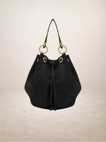 Load image into Gallery viewer, Suede leather bucket bag

