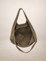 Load image into Gallery viewer, Suede leather hobo bag
