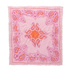 Load image into Gallery viewer, Cashmere bandana Paisley-cs Big in pink
