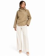 Load image into Gallery viewer, Lightweight jacket with crossed stand-up collar
