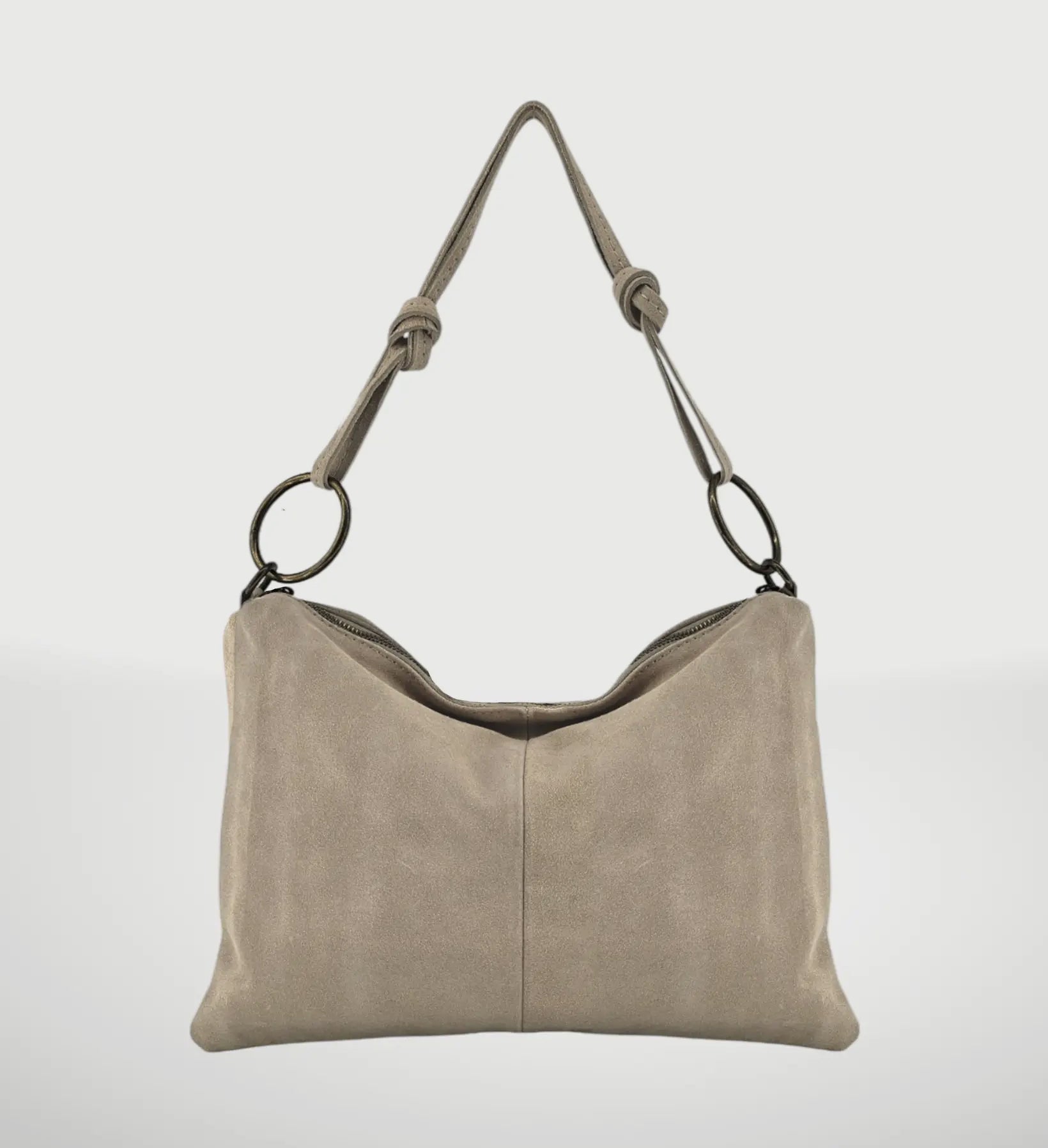 Ring suede purse