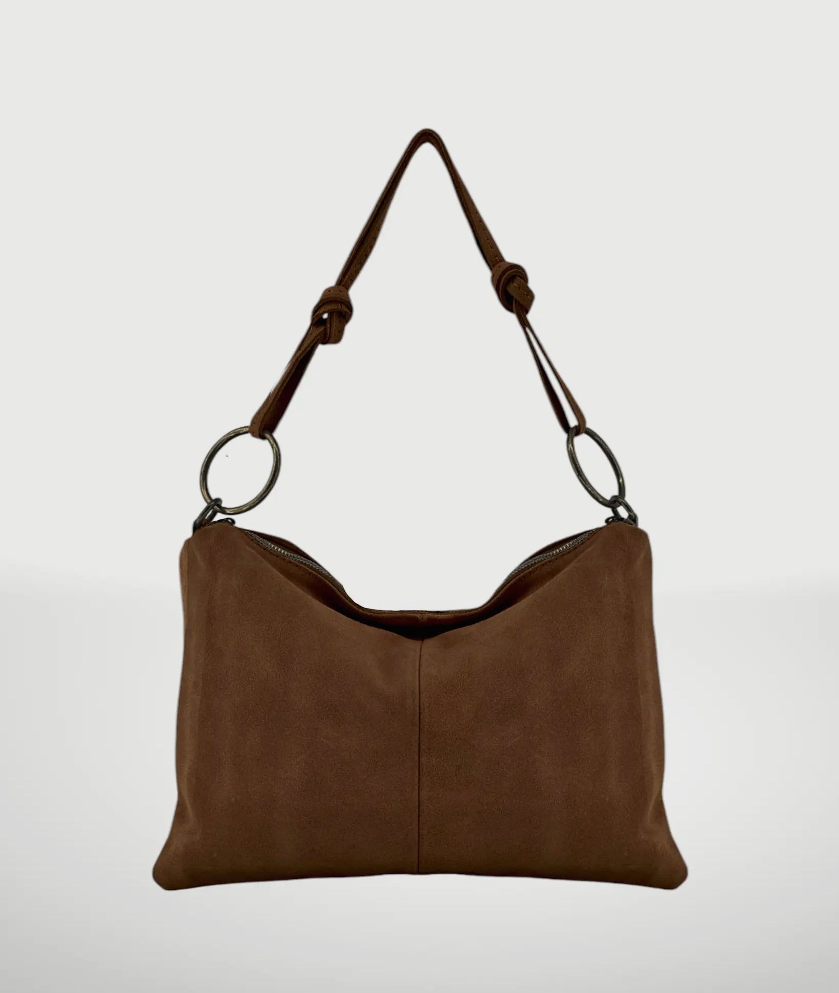 Ring suede purse
