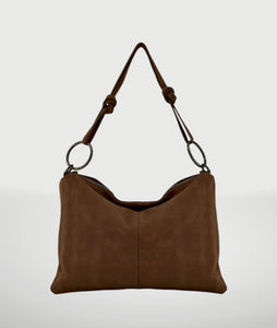 Ring suede purse