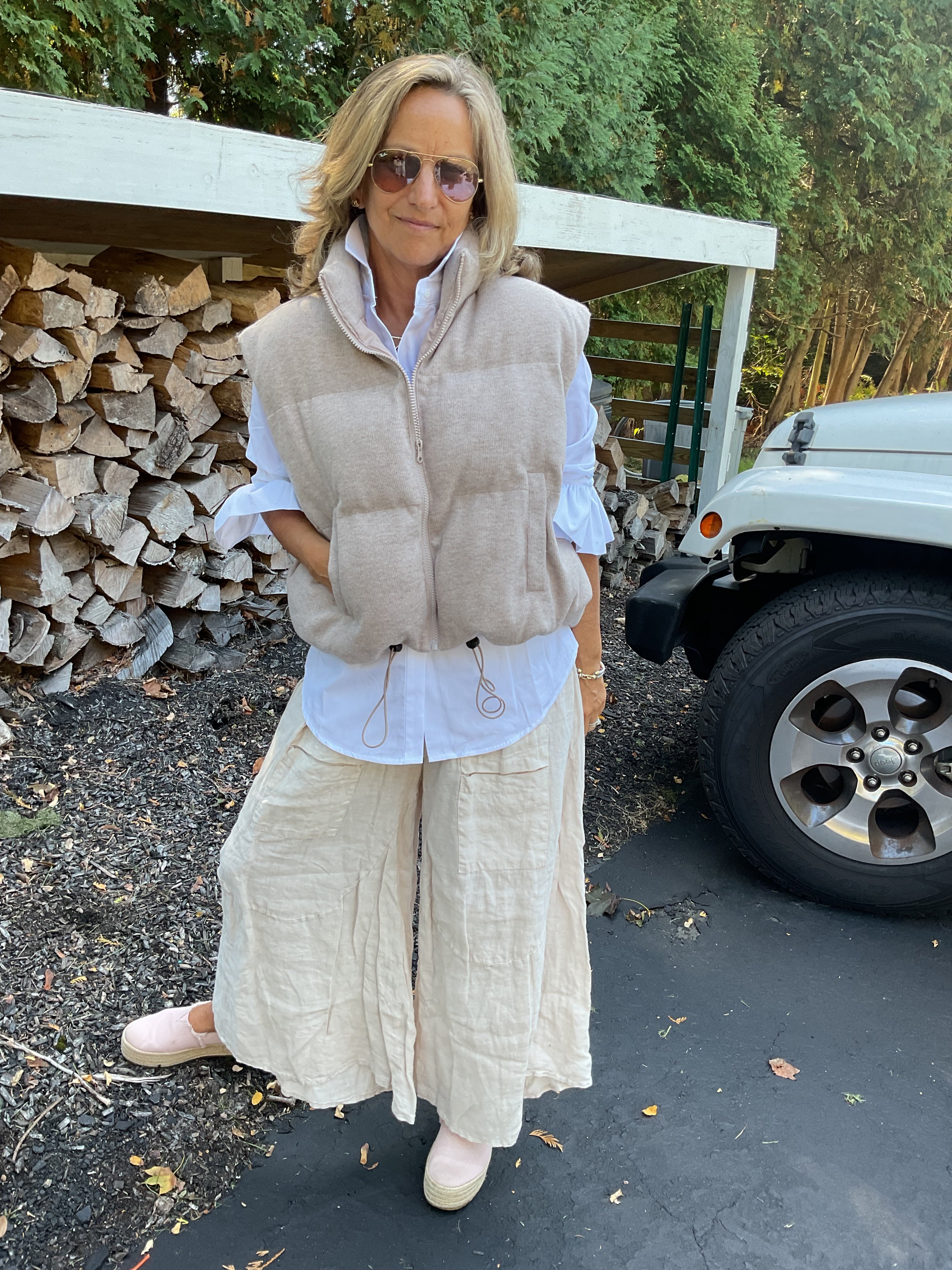 Corduroy Short Puffy Vest