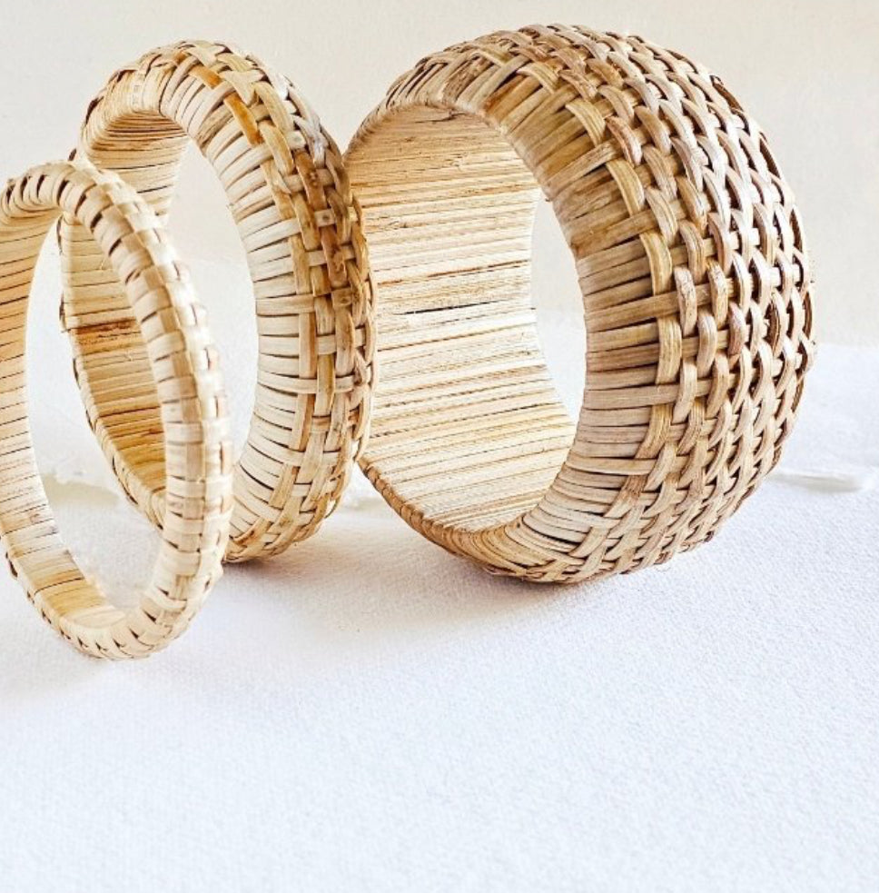 Large basket weave bangle